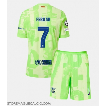 Barcelona Ferran Torres #7 Maglia Gara Terza Repliche 2024-25 Bambino